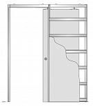 Межкомнатная дверь Пенал Eclisse Unico Single 100/125 (под гипсокартон)