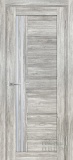 Дверь экошпон Лайт-13.1, со стеклом сатинат светлый (сан-ремо серый)