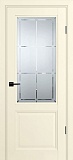 Межкомнатная дверь полотно PSU-37, стекло сатинат с гравировкой (магнолия)