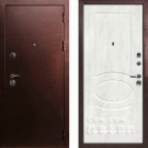 Дверь входная С-3/Панель экошпон Сиена-1, металл 1.5 мм, 2 замка, медный антик/дуб жемчужный