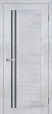 Дверь пленка ПВХ Лайт-13.1, со стеклом сатинат графит (бетон снежный)