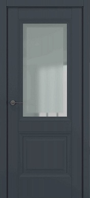 Классика Венеция, багет B2, дверь со стеклом (матовый графит премьер)