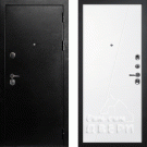 Дверь входная С-1/Панель эмаль Смальта Лайн 02, металл 1.5 мм, 2 замка, титан/белый Ral 9003