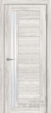 Дверь экошпон Лайт-13.1, со стеклом сатинат светлый (сан-ремо крем)