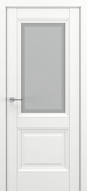Классика Венеция, багет B2, дверь со стеклом (матовый белый)