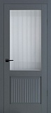 Межкомнатная дверь ДО PSC-57, рифленое стекло (графит)