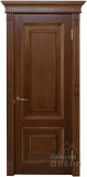 Империал-3, массив кавказского дуба, дверь глухая (бренди)