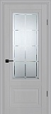 Межкомнатная дверь ДО PSC-37, стекло сатинат с гравировкой (агат)