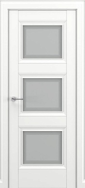 Неоклассика Гранд, багет B1, дверь остекленная (матовый белый)