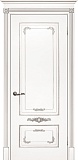 Межкомнатная дверь ДГ Смальта 09 (белый RAL9003, патина серебро)