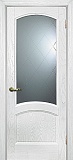 Межкомнатная дверь ДО Вайт-01, стекло Готика (ясень айсберг)