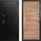Дверь входная С-1/Панель экошпон Техно-708, металл 1.5 мм, 2 замка, титан/миндаль