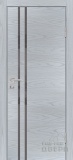 Дверь межкомнатная экошпон P-11, стекло лакобель серый (дуб скай серый)