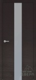 H-4, экошпон, дверь с вертикальным стеклом (окаша венге)