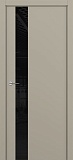 Межкомнатная дверь A3, гладкая, с вертикальным стеклом, эмаль серый шелк