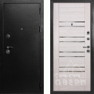 Дверь входная С-1/Панель экошпон PSK-1, металл 1.5 мм, 2 замка, титан/ривьера крем