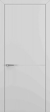 Квалитет К-10, гладкая дверь с молдингом, пленка, цвет - серый матовый