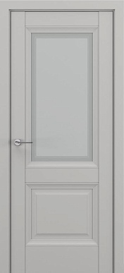 Классика Венеция, багет B2, дверь со стеклом (матовый серый)