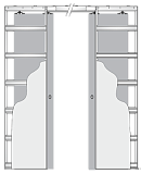 Межкомнатная дверь Пенал Eclisse Unico Double 100/125 (под гипсокартон)