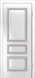 Межкомнатная дверь ДГ Агата-Д, багет Б006, патина (эмаль белая)