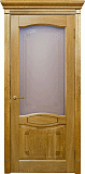 Межкомнатная дверь Империал-12, массив дуба, дверь остекленная (дуб натуральный)