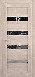 Межкомнатная дверь SP-59, дверь экошпон, зеркало Люкс (светлый лен)