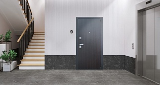 Дверь входная Модерн-2, венге/венге поперечный