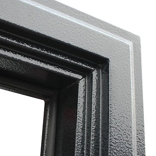 Дверь входная Техно Бетон с зеркалом, букле графит/бетон светлый