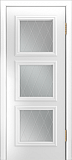 Межкомнатная дверь ДО Грация, стекло Лондон (эмаль белая)