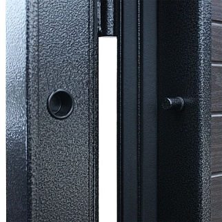 Дверь входная Модерн, антик серебро/венге поперечный