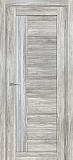 Межкомнатная дверь экошпон Лайт-13.1, со стеклом сатинат светлый (сан-ремо серый)