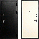 Дверь входная С-1/Гладкая панель ПВХ, металл 1.5 мм, 2 замка, титан/магнолия