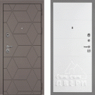 Дверь входная Тетра-181/PR-35, коричнево-серый/белый