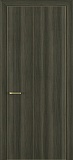 Межкомнатная дверь К-7, с алюминиевой кромкой, дуб темный