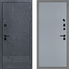 Дверь входная Скандинавия, бетон антрацит/серый матовый