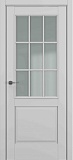Межкомнатная дверь Венеция-S АК, дверь со стеклом Английская решетка (матовый серый)