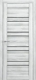 Межкомнатная дверь SP-64, дверь с черным стеклом, экошпон (сканди)