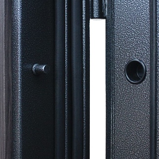 Дверь входная СБ-17, антик серебро/орех рифленый