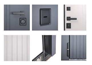 Дверь входная Вертикаль-1, графит/капучино Дверь входная Вертикаль-1, графит/капучино