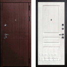 Дверь входная С-2/Панель экошпон Версаль-2, металл 1.5 мм, 2 замка, орех премиум/дуб жемчужный