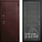 Дверь входная Евро-2/Техно-708, орех премиум/грей