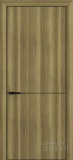 Квалитет К-10, гладкая дверь экошпон, с алюминиевой кромкой, дуб серый