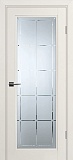 Межкомнатная дверь полотно PSU-35, стекло сатинат с гравировкой (зефир)