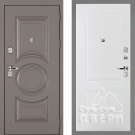 Дверь входная Плаза-177/Панель ПВХ PR-167, металл 1.5 мм, 2 замка KALE, коричнево-серый/белый