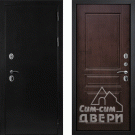 Дверь уличная с терморазрывом Термо-1, металл 1.5 мм, 2 замка, черное серебро/тиковое дерево