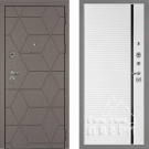 Дверь входная Тетра-181/PR-173, коричнево-серый/белый