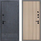 Дверь входная Скандинавия, бетон антрацит/эвкалипт тасманский