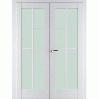 Двухстворчатая распашная дверь 101X (орех пекан белый)