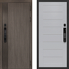 Дверь входная Ривьера/Техно-708 с электронным замком, дымчатый камень/манхэттен
