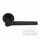 Ручка на круглой розетке Morelli MH-60-R6 BL (черный)